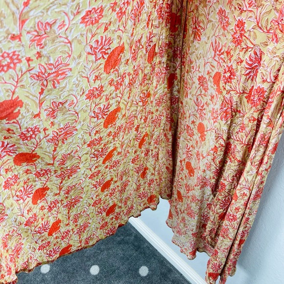 BEACHGOLD Orange Floral Beach Wrap Midi Skirt - Picture 7 of 9